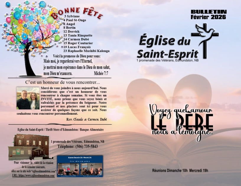Bulletin Eglise du Saint-Esprit Edmundston NB