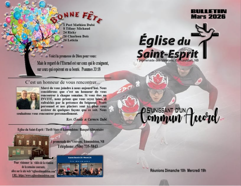 Bulletin Eglise du Saint-Esprit Edmundston NB